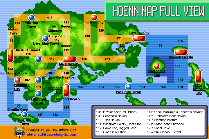 Map of Hoenn. 